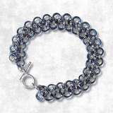Lake Superior Blue Japanese Chainmaille Bracelet