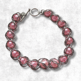 💗 Pink Sunrise Captured Bead Chainmaille Bracelet
