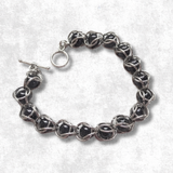 black captured bead chainmaille bracelet